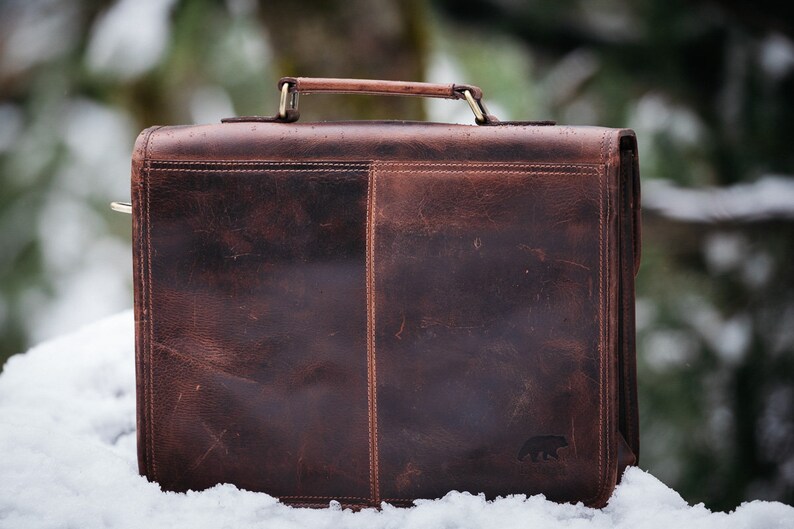 Buffalo Leather Briefcase image 3