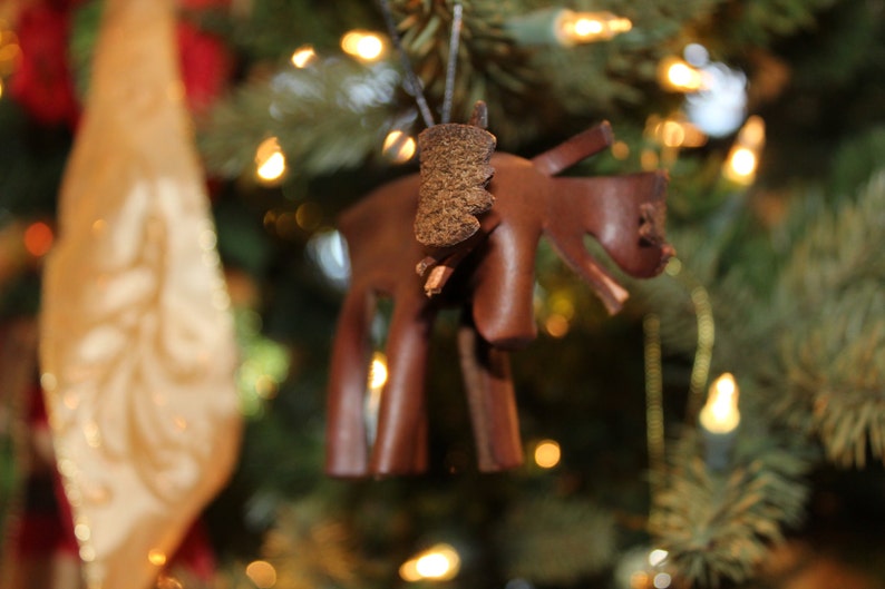 Leather Moose Ornament image 3