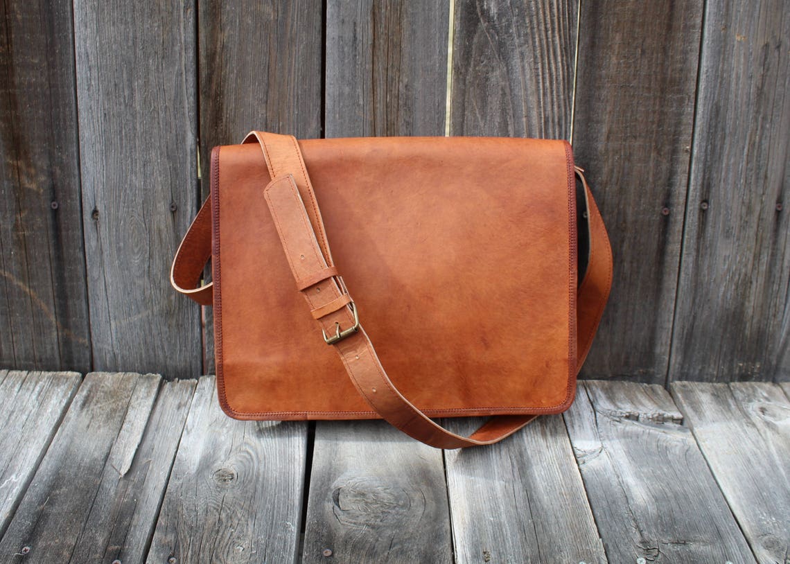Kodiak Leather Messenger Bag Etsy