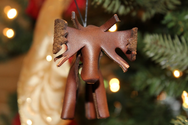 Leather Moose Ornament image 2