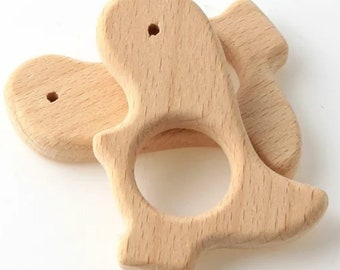 DINO beech wood teether - Buchenholz beissring - beech wood teether - Baby teether - Anneaux dentition