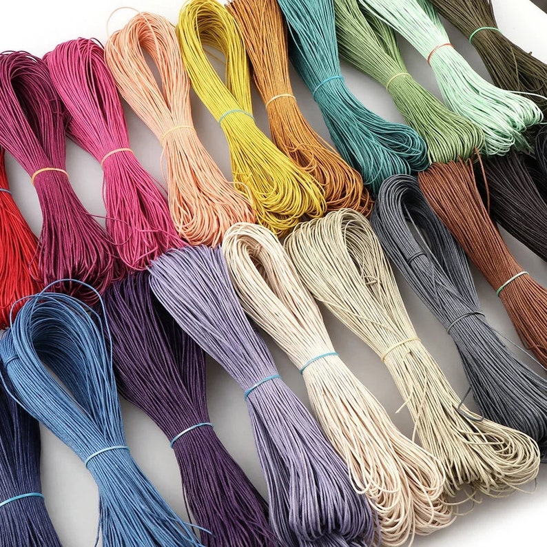 10MTS 1mm 21 COLOR waxed cotton yarn to choose from 21 COLORS Etsy