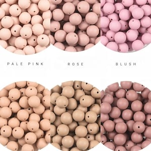 15MM silicone balls 6 colors x 5 pcs -15MM silicone Bead - 5 boules en silicone - 5 Stück Silikonperlen 15mm - Silicone beads