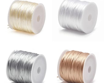 25 MTS satin nylon cord- 25 MTS reel Satin thread 1.5mm- 25 fil de nylon 1.5mm - 25 meters Satinfaden 1.5mm - Beading - Rattail cord