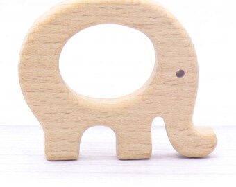 Beech wood teethers ELEPHANT - Beech Wood teether - Wooden teether - Buchenholz holzbeissring- holzpielzeug - rattle