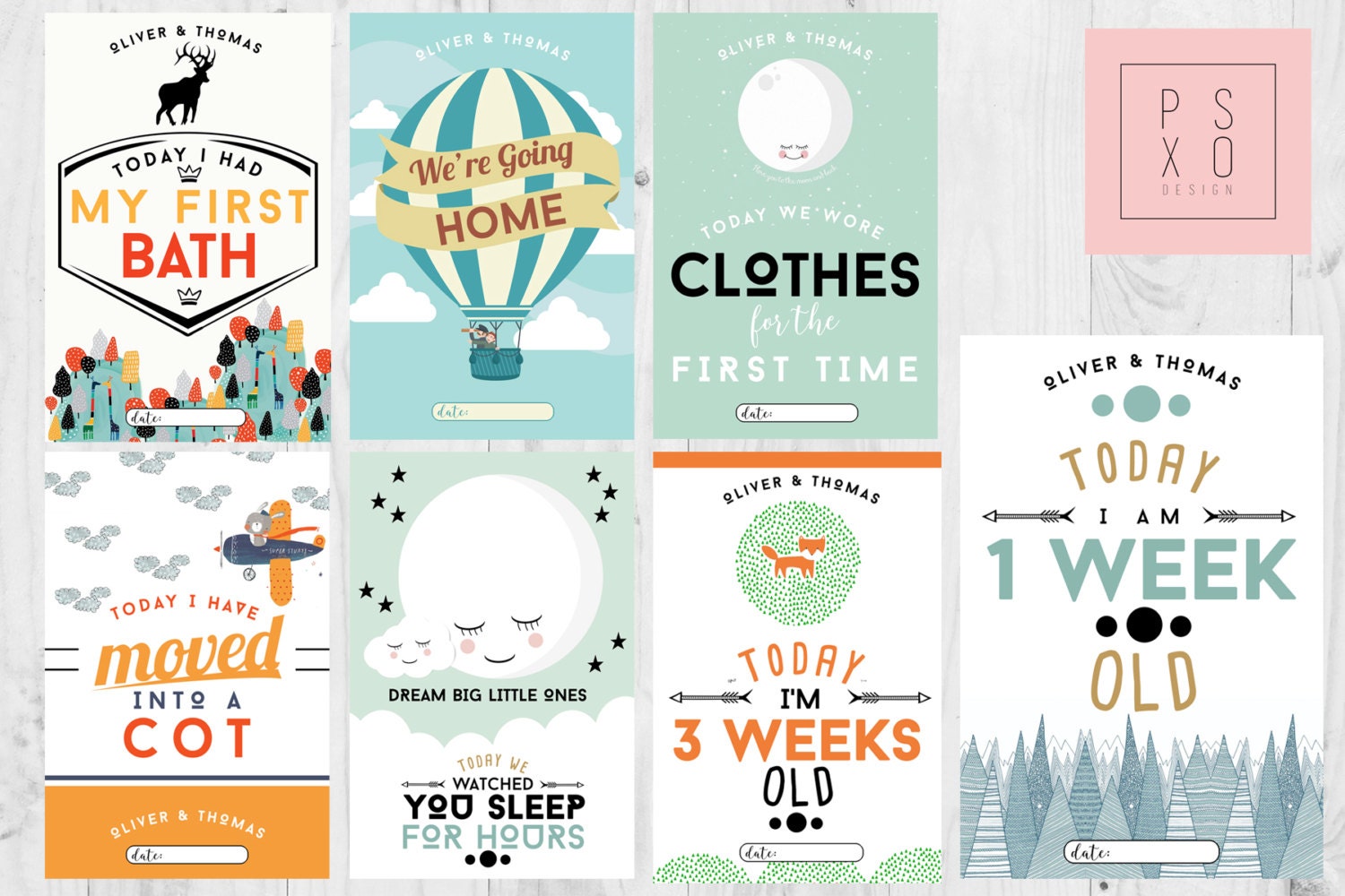 Baby Boy Special NICU Milestone Cards Preemie Milestone | Etsy