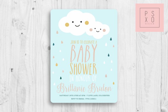 baby shower cloud invitations