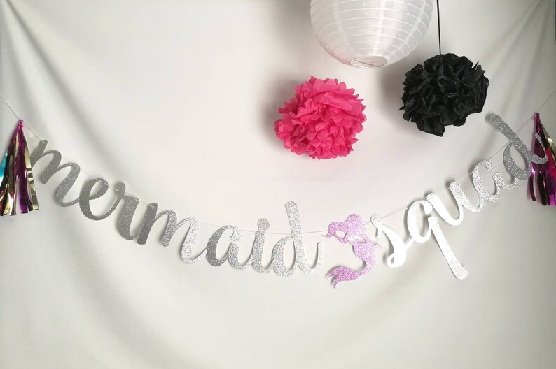 mermaid theme happy birthday Birthday banner Bachelorette party mermaid tribe Last Splash mermaid bride,mermaid party mermaid squad