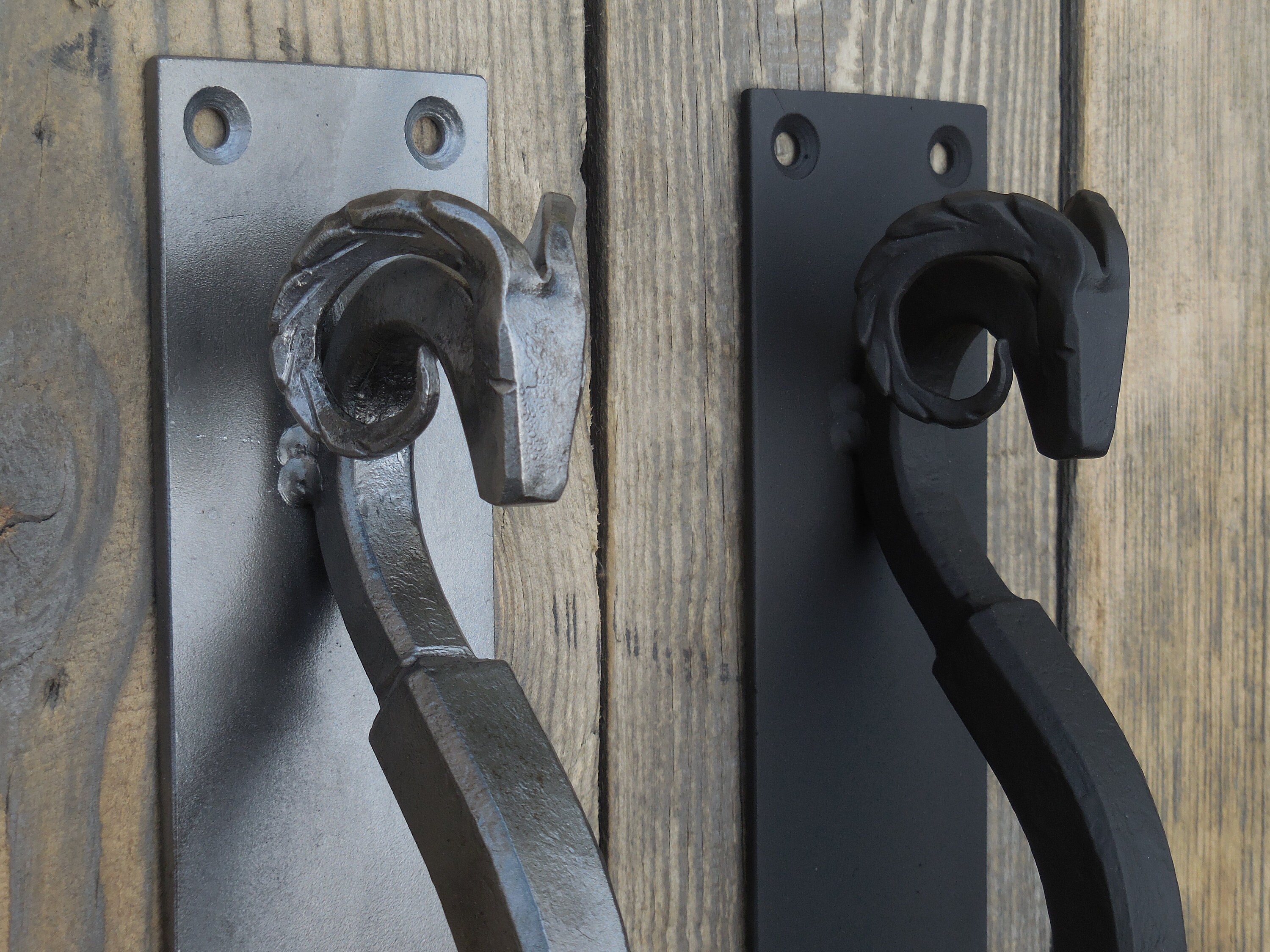 Iron Door Handle Hand Forged Hardware Gates Barn Doors Gates /& Furniture