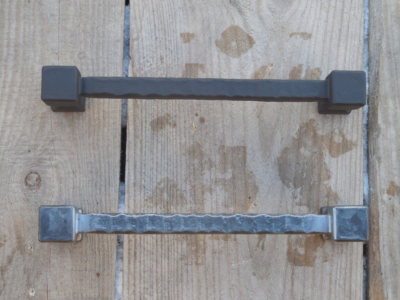 6 516/'/' pull handle cabinet cupboard wardrobe kitchen dresser door hardware. 6.3 in 160 mm hand forged drawer pull #4 wrought iron