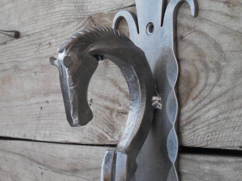 Tirador de puerta forjado a mano extra grande 24 | Etsy