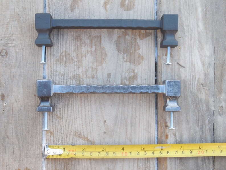 6 516/'/' pull handle cabinet cupboard wardrobe kitchen dresser door hardware. 6.3 in 160 mm hand forged drawer pull #4 wrought iron