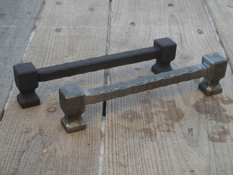 6 516/'/' pull handle cabinet cupboard wardrobe kitchen dresser door hardware. 6.3 in 160 mm hand forged drawer pull #4 wrought iron