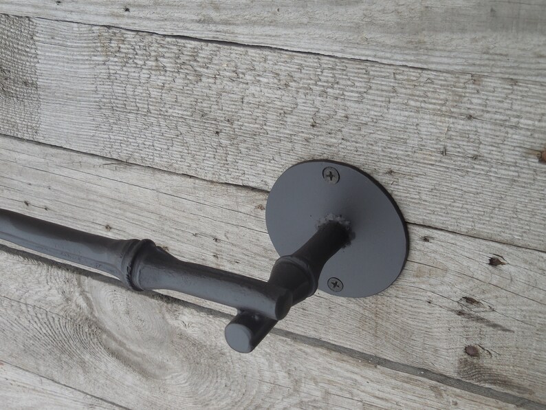 12'' Hand towel bar Wrought iron Blacksmith Etsy