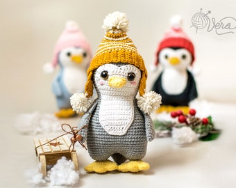 Crochet Penguin, amigurumi penguin, cute penguin handmade toy