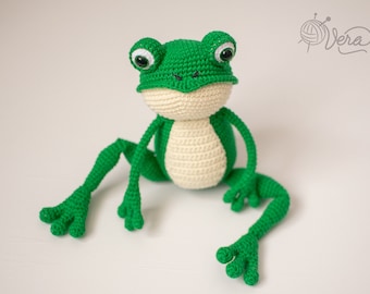 Frog amigurumi, frog doll, frog gifts.