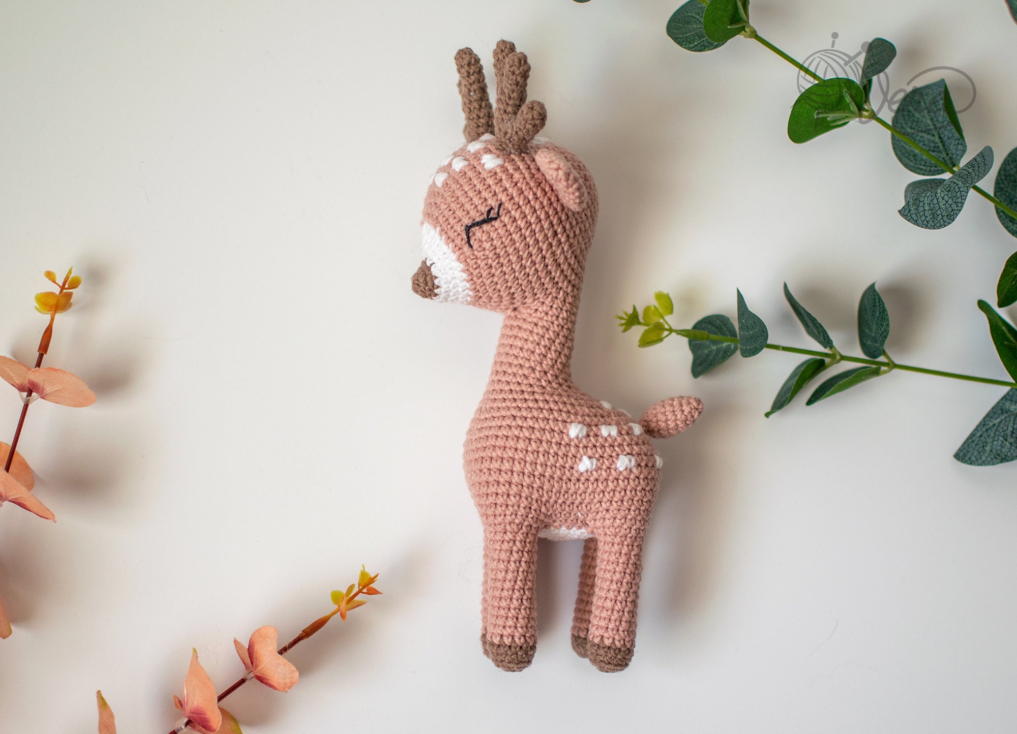 Deer crochet toy, Deer Stuffed Crochet Toy, Amigurumi Deer Toy