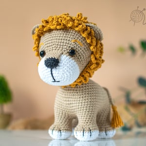 Lion crochet toy, Lion Stuffed Crochet Toy, Amigurumi Lion Toy