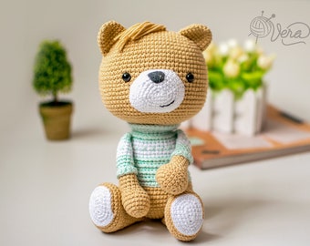 Crochet bear, Amigurumi bear, Teddy Bear Handmade toy