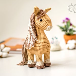 Horse crochet toy, Horse Stuffed Crochet Toy, Amigurumi Pony Toy