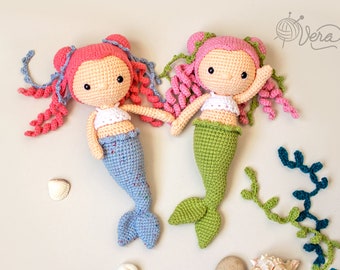 Mermaid Crochet Doll, Amigurumi Mermaid Toy