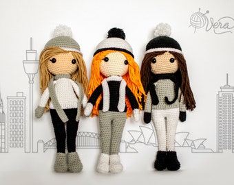 Bambola all'uncinetto, bambola di fantasia, bambola glamour, bambola amigurumi, bambola all'uncinetto, bambola di peluche, bambola fatta a mano, bambola giocattolo, bambola amigurumi all'uncinetto
