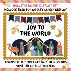 Christmas, Nativity Scene, Religious, Jesus, Bulletin Board Kit, December