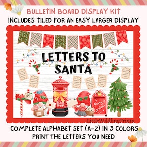 Letters to Santa, Bulletin Board Kit, Christmas, Mail, Post, Christmas Gnomes, Class Writing Activity, Bulletin Board Kit