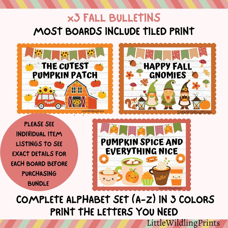 Fall Winter Classroom Bulletin Board Bundle (canva Digital Download) - Etsy