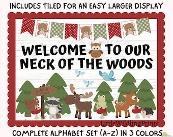 Woodland Animals Library Bulletin Board Kit, Adventure Campers Ranger ...