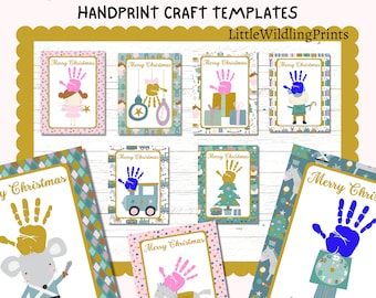 9 Nutcrackers Christmas Craft Handprint Class Bulletin Board Printable, December