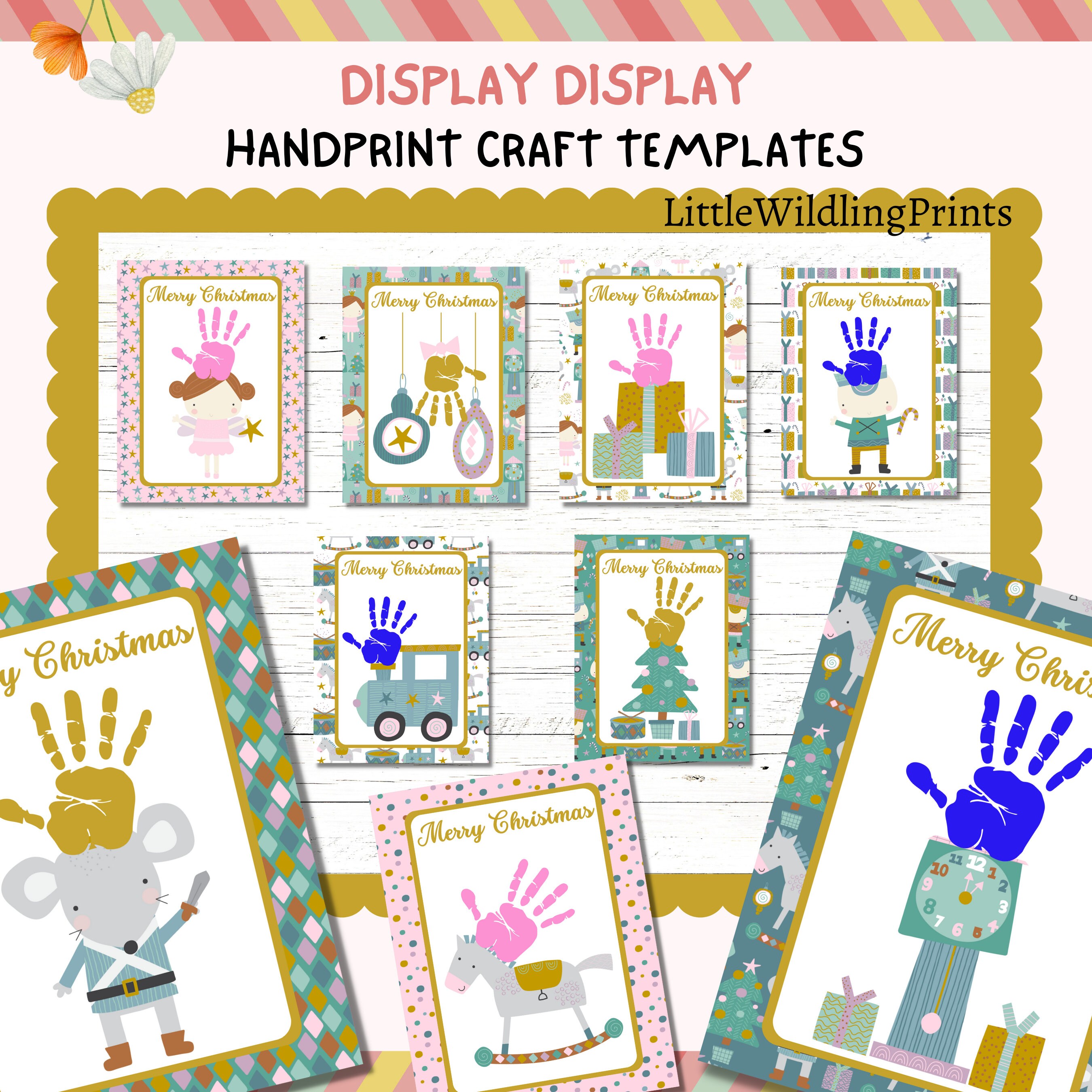 Instant Display Handprint Lettering Handprint Display