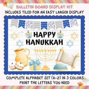 Happy Hanukkah Bulletin Board Kit, December Winter Class Bulletin