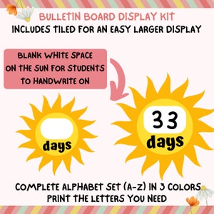 Summer Countdown Bulletin Board Kit, End of Year Bulletin Board, Fish ...