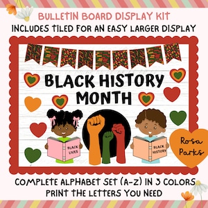 Black History Month Bulletin, Black Lives Matter Bulletin Board Kit, Diversity, Celebrate