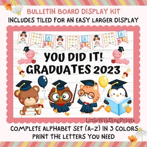Graduation Bulletin Board Kit, Class of 2024 Bulletin, Graduates Bulletin, End of Year Bulletin