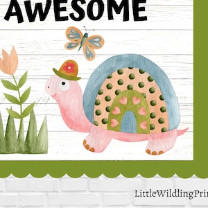 Spring Turtles Rainbow Bulletin Board You Are Turtley Awesome Display ...