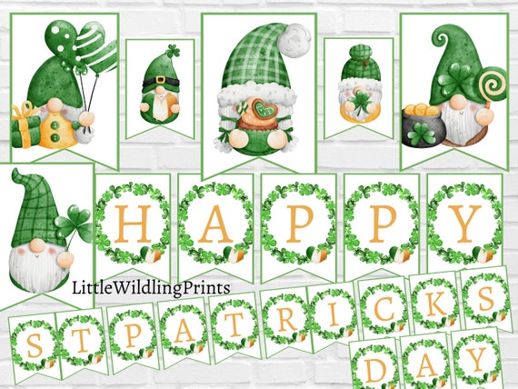 NIDITW Federa Per Cuscino Rettangolare 30x50 Cm In Cotone E Lino - Scritta 'Happy St Patrick's Day' E Trifoglio - Decorazione Per Divano, Letto, Auto - Verde