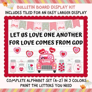 Valentines Day Bulletin Board Christian Church Bible Verse Bulletin Board Kit