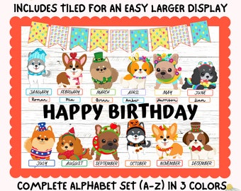 Birthday Puppy Dog Bulletin Board Birthday Display Kit Puppy Love Pets Seasons Themes Printable Classroom Decor Door Kit