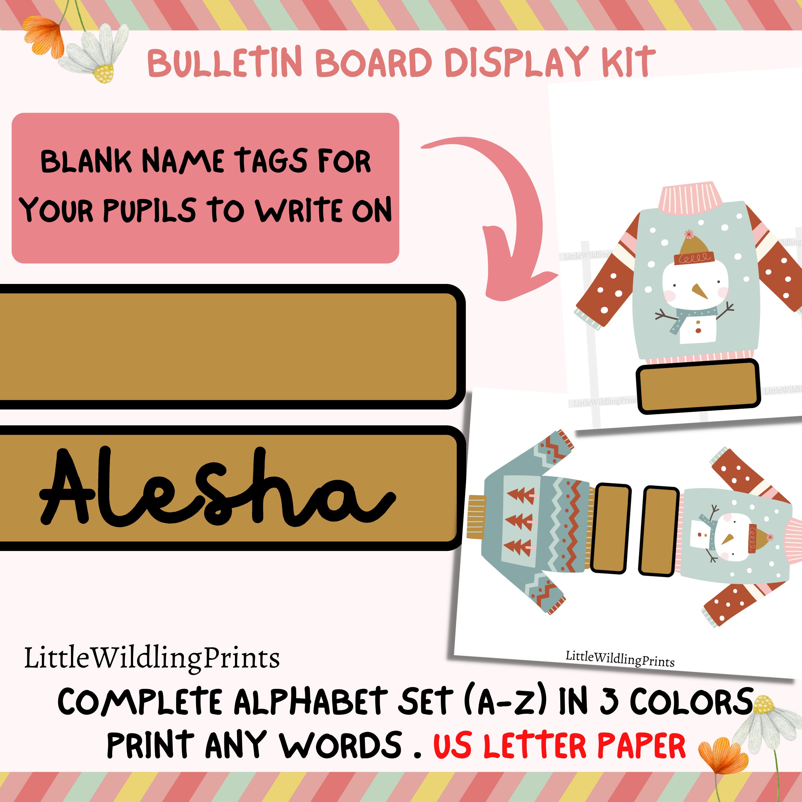 Sweater Weather Bulletin Board Kit December Christmas - Etsy