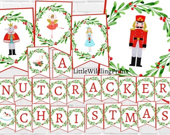Christmas Nutcrackers Banner Bunting Printable Class