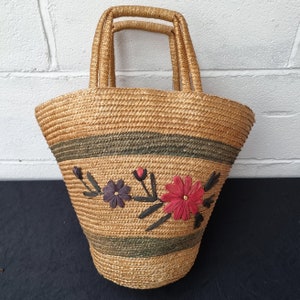 Straw bag etsy outlet
