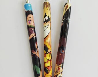 Custom Anime Pen| Glitter Pen| Refillable Pen| Custom Design| Gel Pen| Manga