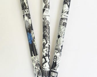 Manga Inspired Pen| Glitter Pen| Refillable Pen| Custom Design| Gel Pen| Anime