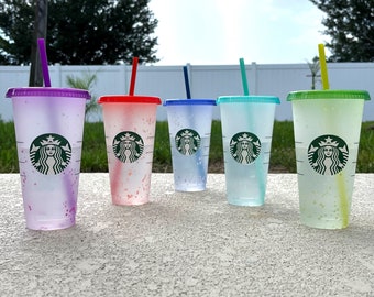 Personalize Color Changing Starbucks cups| Venti Starbucks cold cup| Colored Starbucks cup| Custom cup|