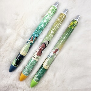 Bolígrafo de princesa / Bolígrafo con purpurina / Bolígrafo recargable / Diseño personalizado / Bolígrafo de gel / Villanos /