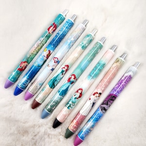 Stylo sirène personnalisé | Stylo pailleté| Stylo rechargeable| Conception personnalisée| Stylo gel| Méchants|