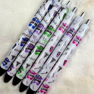 Caneta personalizada odontológica | Caneta com glitter | Caneta recarregável | Design personalizado | Caneta de gel | Vida de higienista | Dentista | RDA | RDH