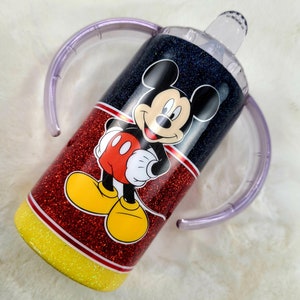 Mouse Sippy Cup| Glitter Tumbler| Disney Custom Cup| Mom Gift| Personalized Gift| Baby Shower Gift| Sippy Cup Tumbler